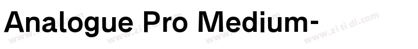 Analogue Pro Medium字体转换